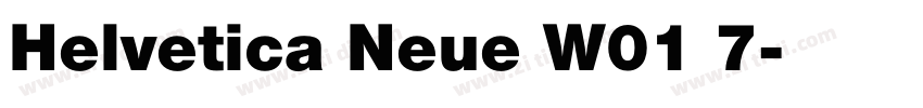 Helvetica Neue W01 7字体转换